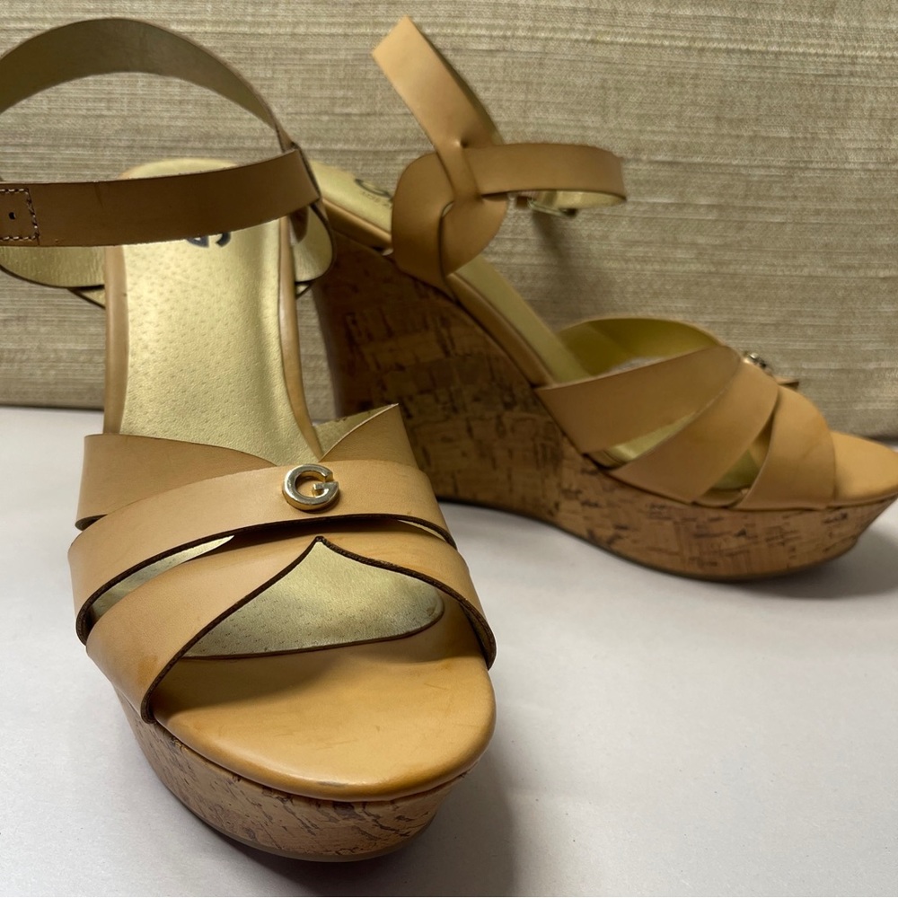 Gbg Los Angeles Women's Wedge Sandals Women's Shoes, Lt brown, Size 9